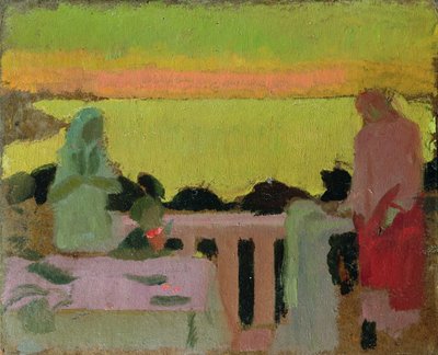 Auf dem Balkon in Silencio, oder Marthe und Marie in Stille, ca. 1917 von Maurice Denis